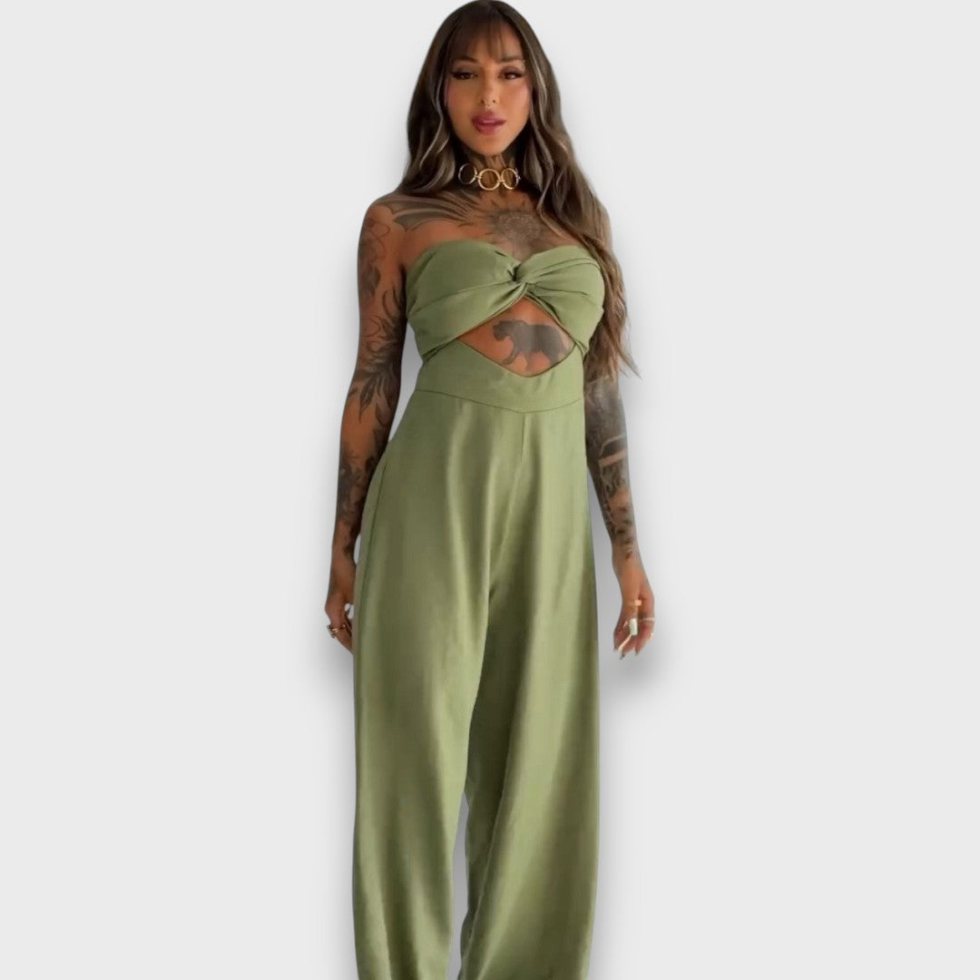 Saloma – Vestido jumpsuit con corte y detalle en la parte posterior