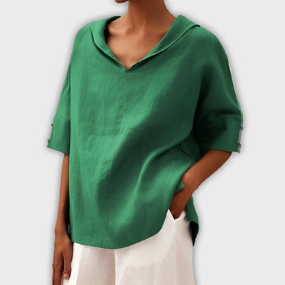 Camisa ligera de lino y algodón Liki™ - Elegante y cómoda para cualquier ocasión