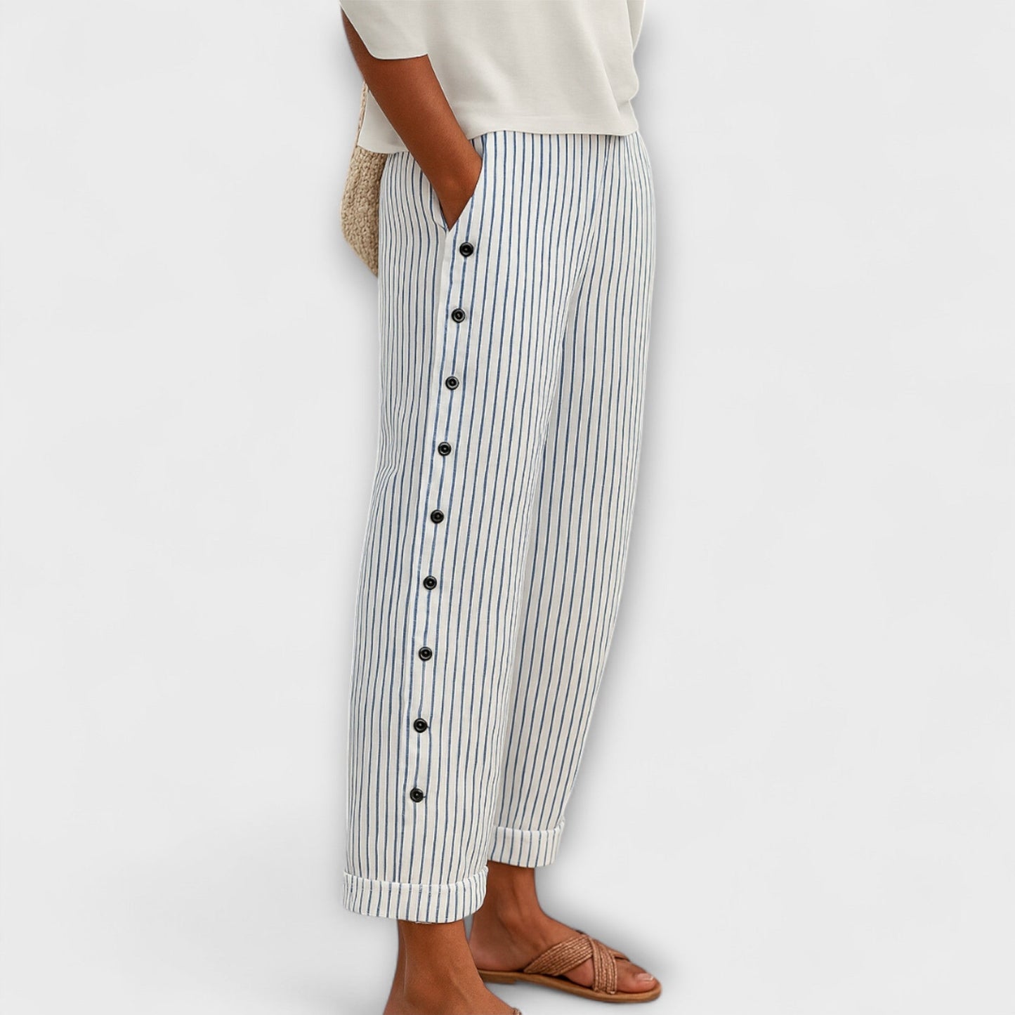 Pantalones a rayas cómodos para mujeres - Pantalones Rhea