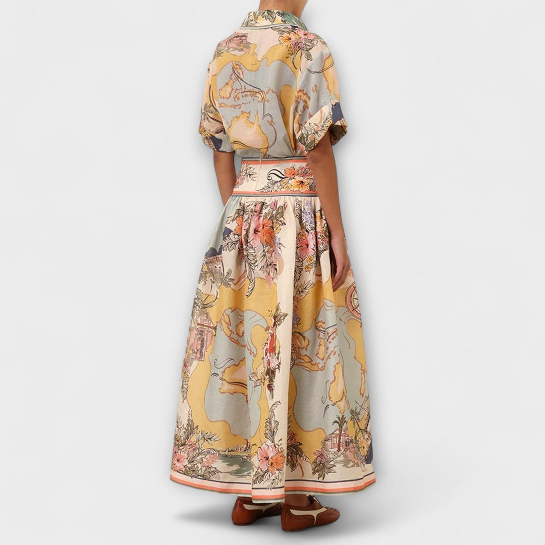 Falda mini A-line vintage elegante