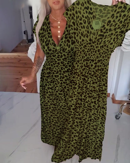 Yasbela | Vestido maxi elegante con estampado de tigre