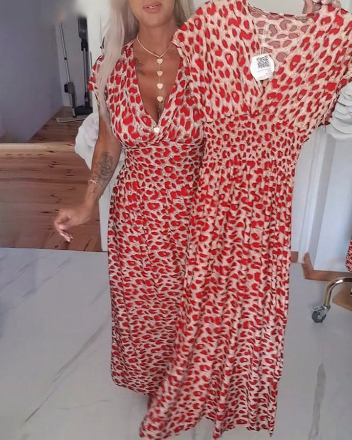 Yasbela | Vestido maxi elegante con estampado de tigre