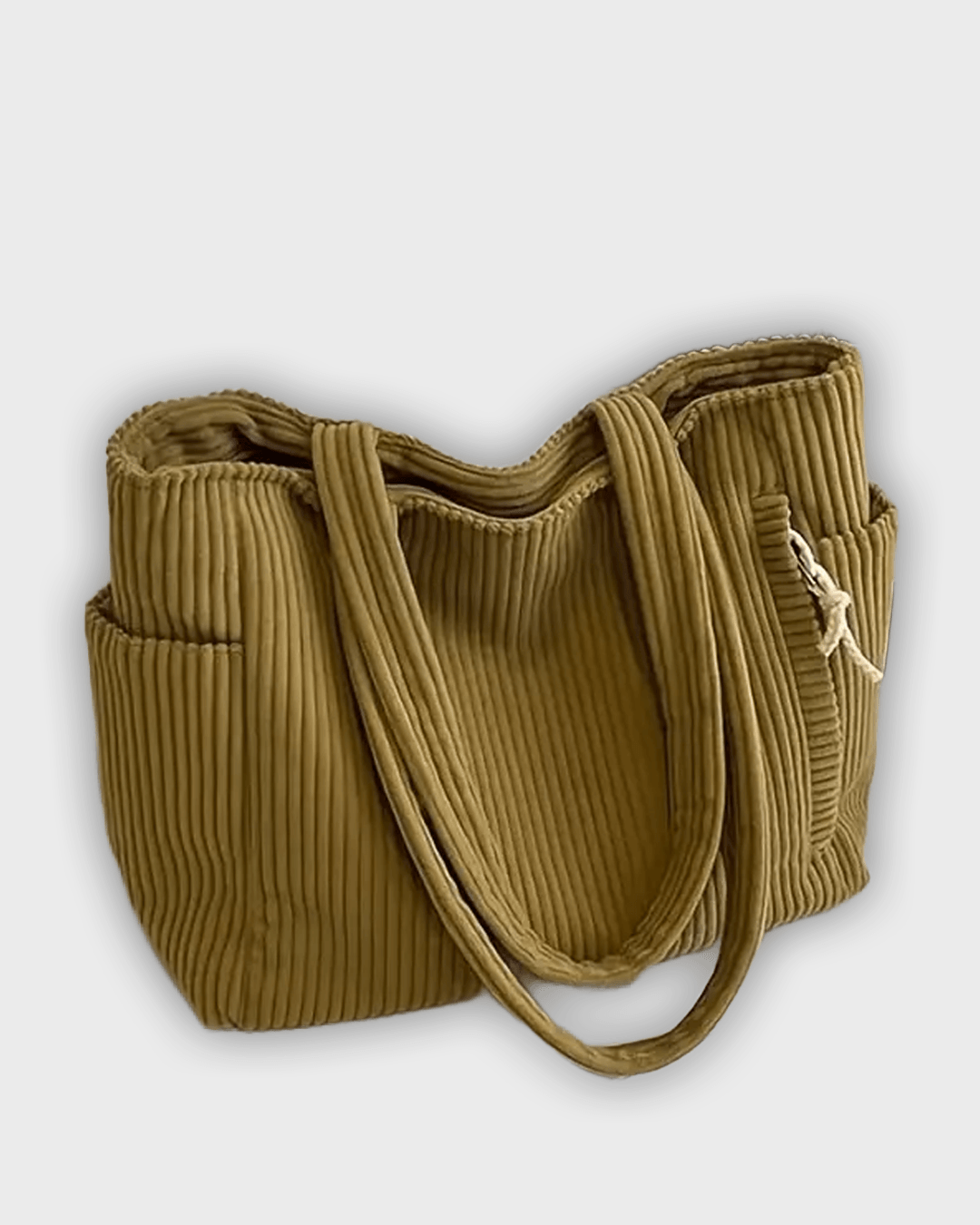 Bolso de mano con detalles de hilo