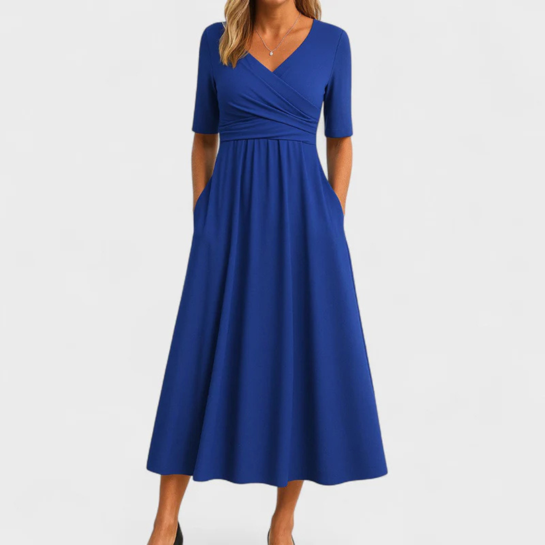 Isabella™ | Vestido cruzado con mangas cortas