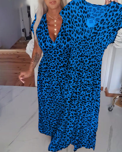Yasbela | Vestido maxi elegante con estampado de tigre