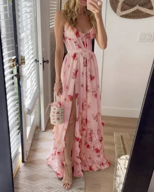 Sonia | Vestido midi con estampado de flores
