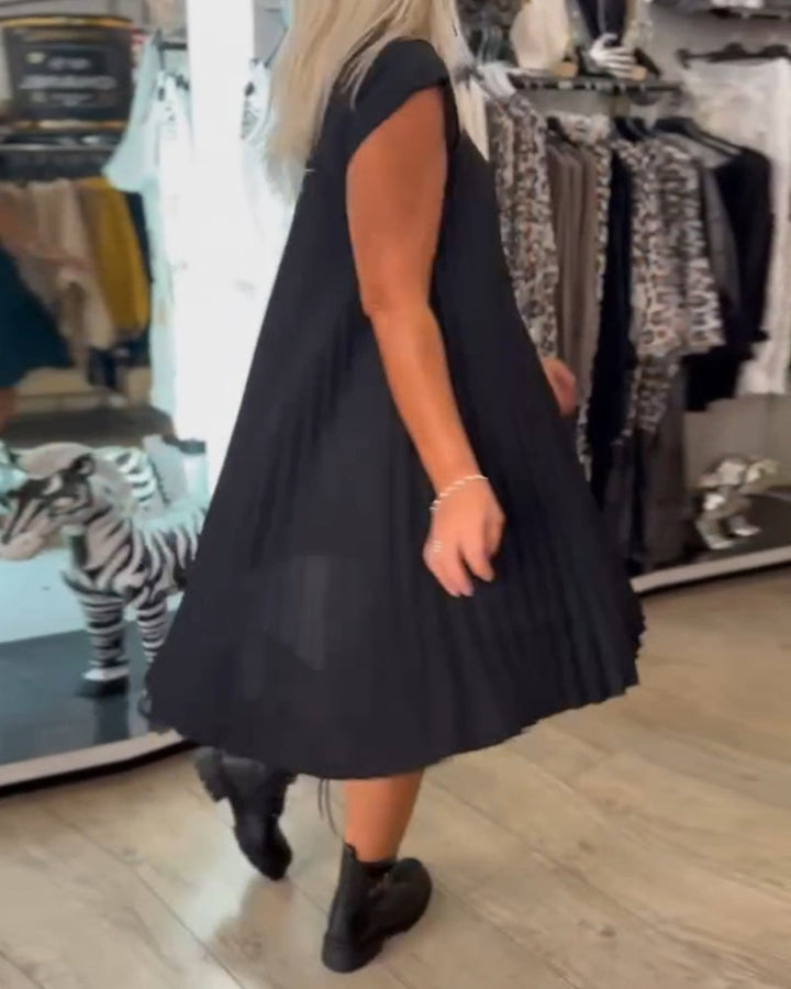 Clara | Vestido de verano plisado y sencillo.