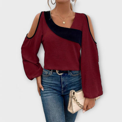 Camisa de cuello cuadrado con mangas largas Scarlet