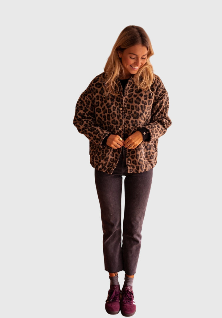 Elodie | Chaqueta de Estampado de Leopardo Elegante