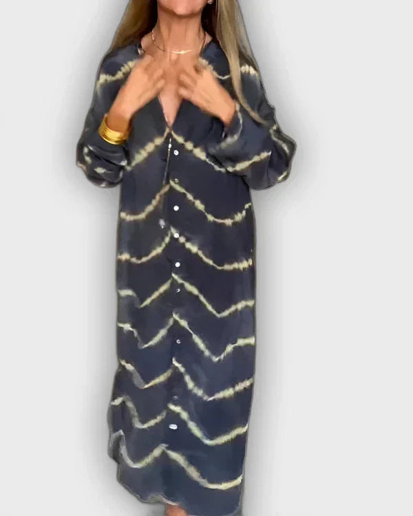 Vestido maxi boho con rayas