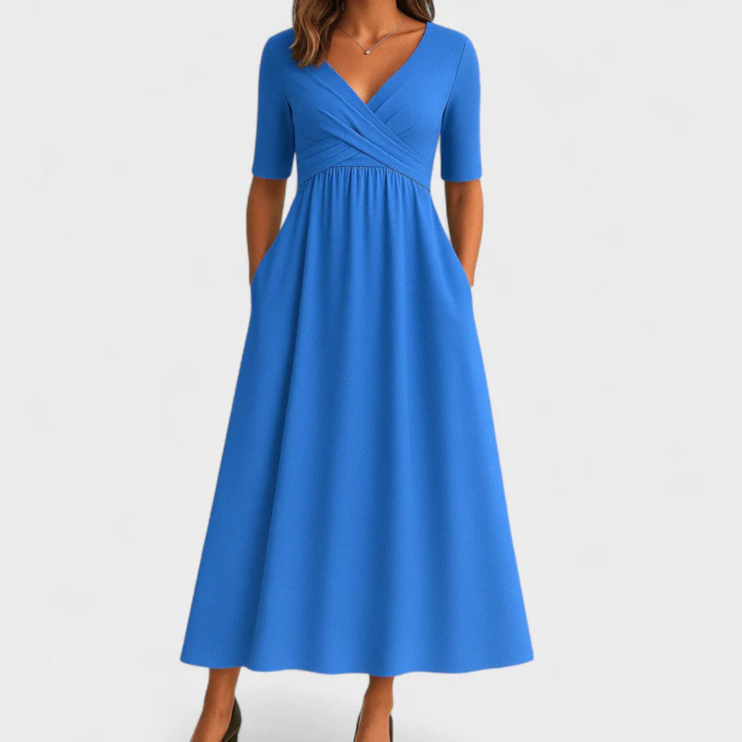 Isabella™ | Vestido cruzado con mangas cortas