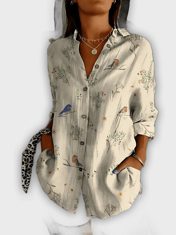 Camisa de flores elegante Ivy - Comodidad y estilo diario