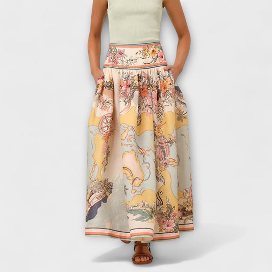 Falda mini A-line vintage elegante