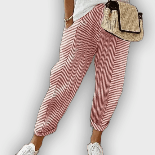 Pantalones Laura Strisciati de verano con cintura elástica