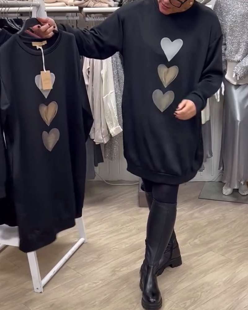 Flossy | Sudadera de Manga Larga con Estampado de Corazón