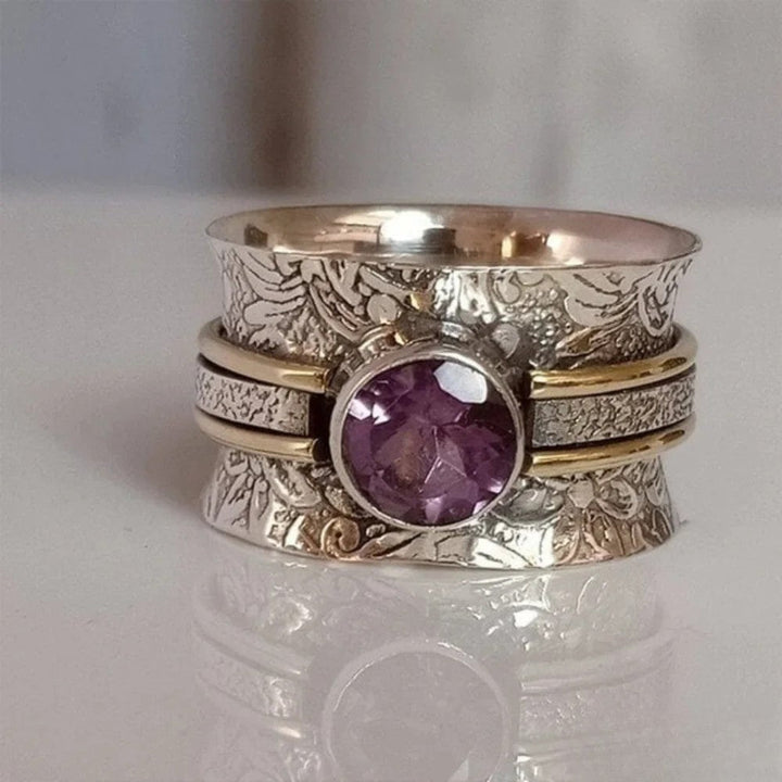 Anillo de meditación cristalino bohemio