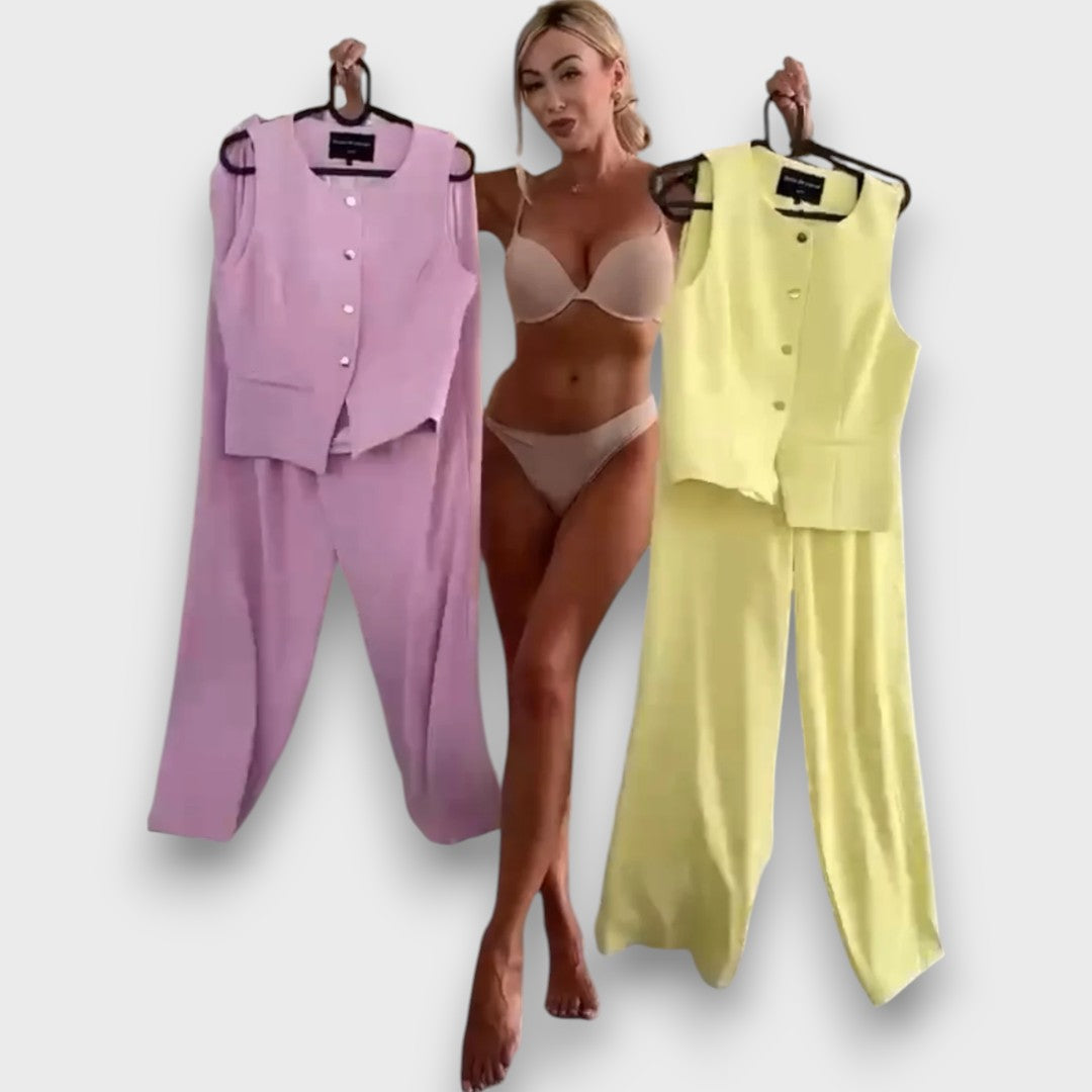 Milia – Conjunto de mujer con chaleco y pierna ancha