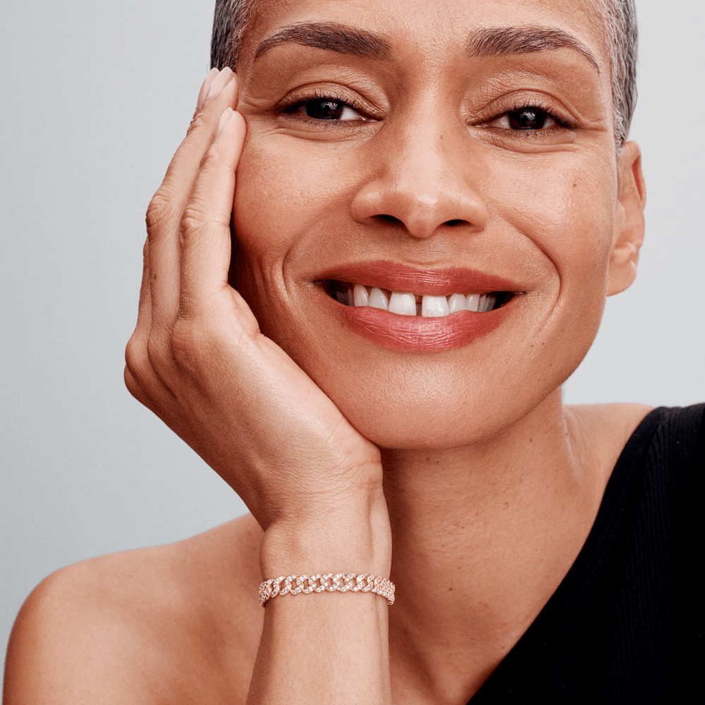 Pulsera cubana pavé | Oro