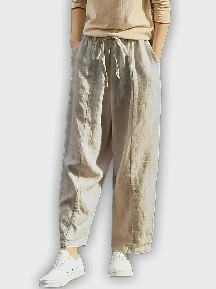 Pantalones de algodón puro cómodos con un diseño elegante