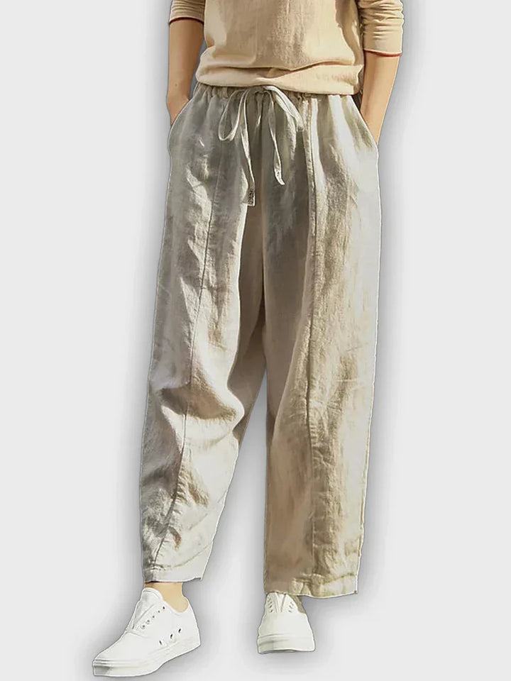 Pantalones de algodón puro cómodos con un diseño elegante