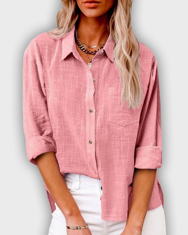 Camiseta de lycra para mujeres con mangas largas en color azul oscuro