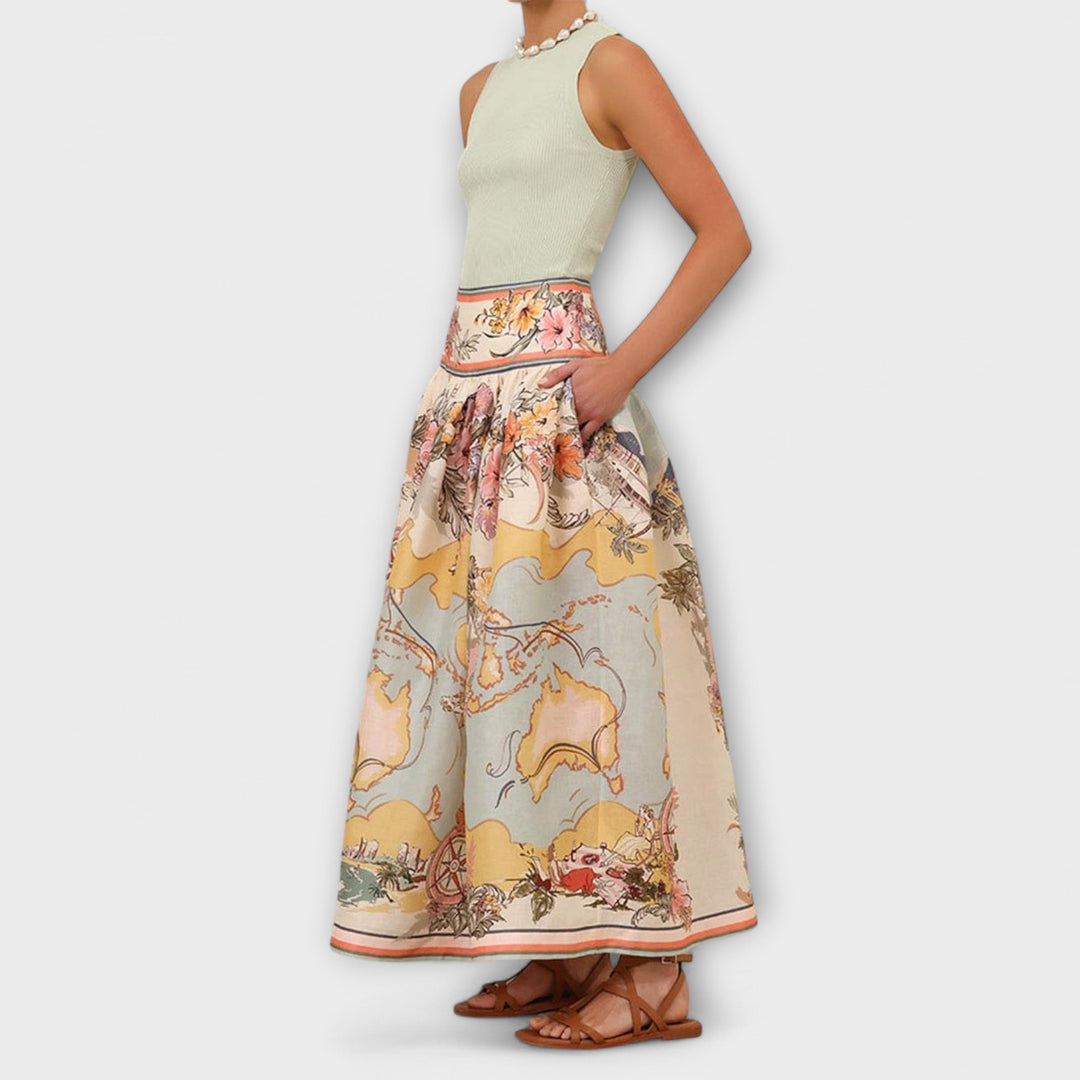 Falda mini A-line vintage elegante