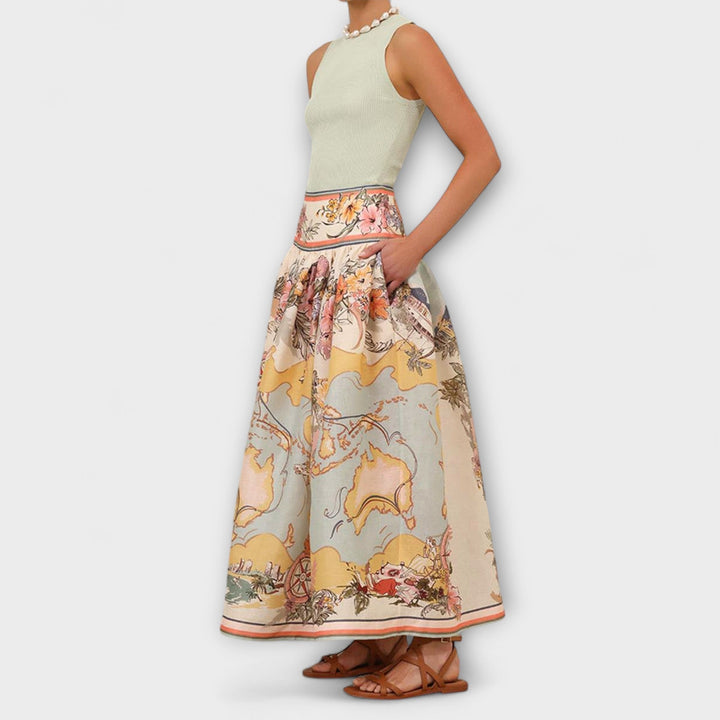 Falda mini A-line vintage elegante