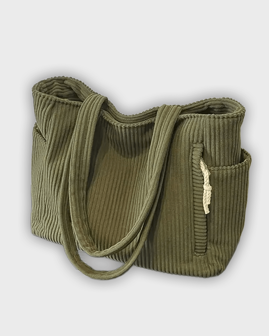 Bolso de mano con detalles de hilo