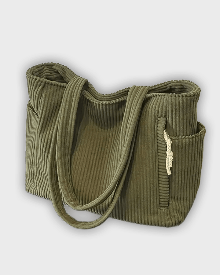 Bolso de mano con detalles de hilo