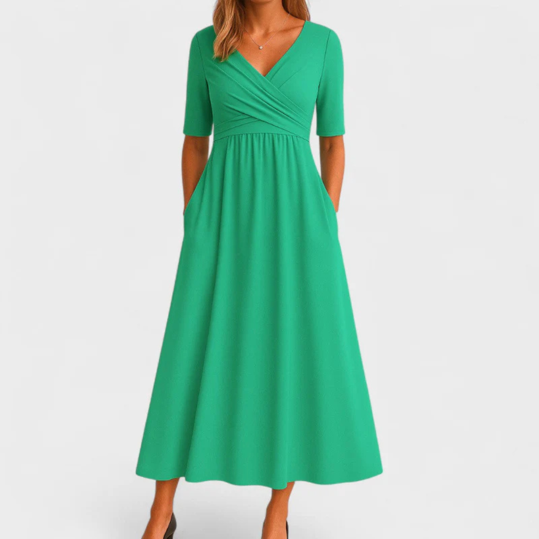 Isabella™ | Vestido cruzado con mangas cortas