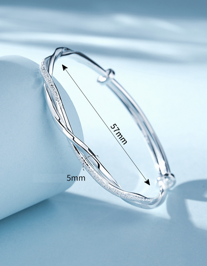Pulsera de plata moderna y elegante