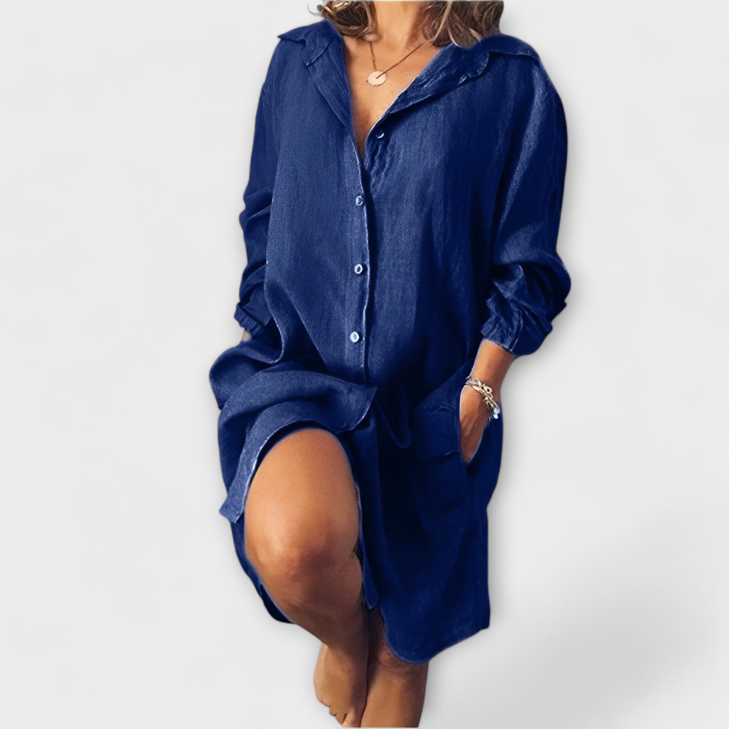 Camisa de lino casual para mujeres - Elegante y cómoda