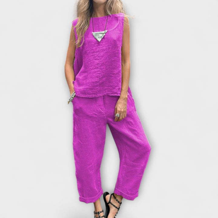 Zarela – Conjunto de verano en tono lima vibrante