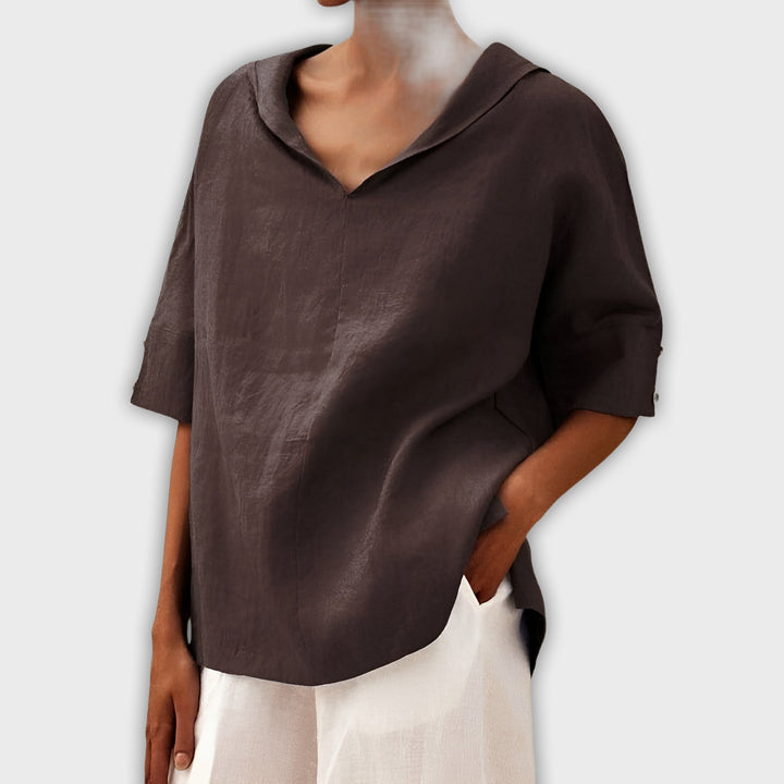 Camisa ligera de lino y algodón Liki™ - Elegante y cómoda para cualquier ocasión