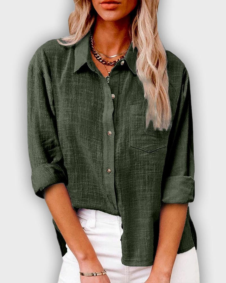 Camiseta de lycra para mujeres con mangas largas en color azul oscuro