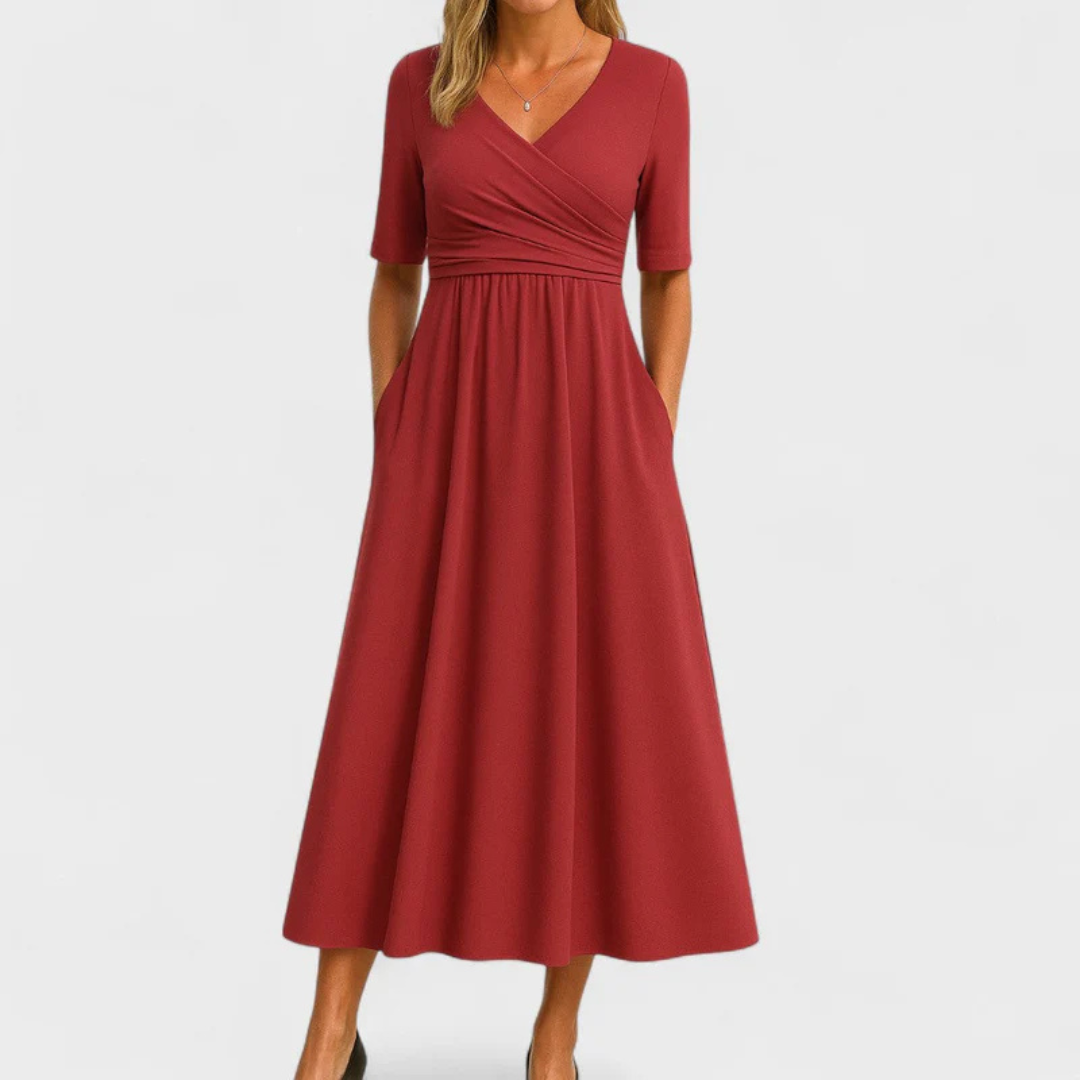 Isabella™ | Vestido cruzado con mangas cortas