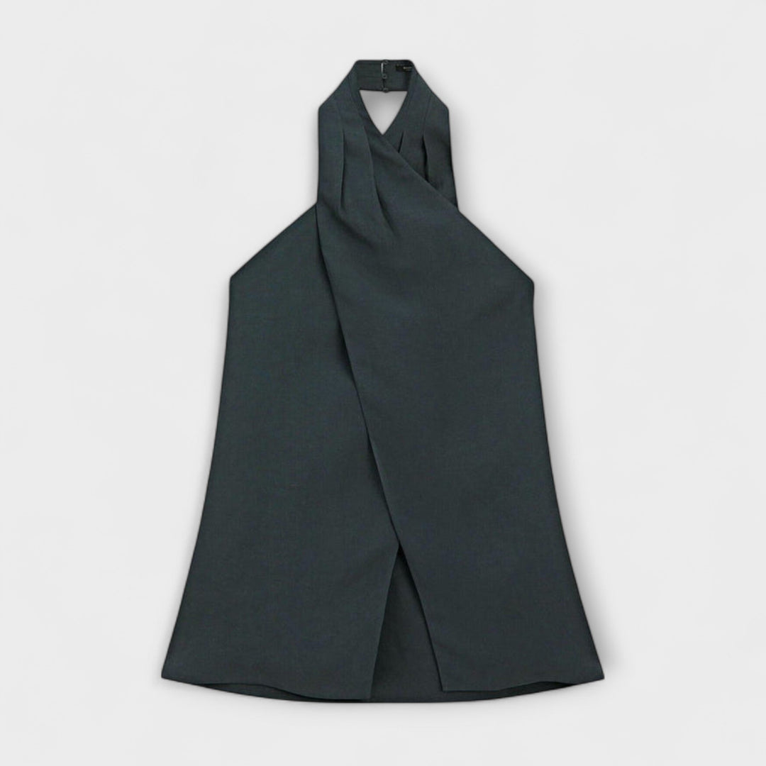 Top azul con corte en la espalda - Elegancia y comodidad en verano