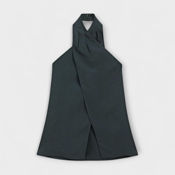 Top azul con corte en la espalda - Elegancia y comodidad en verano