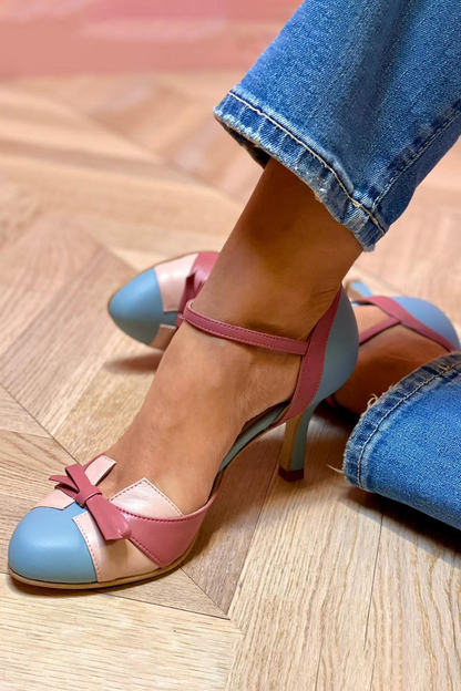 Belerusa | Sandalias coloridas con lazo y correas, con punta redonda
