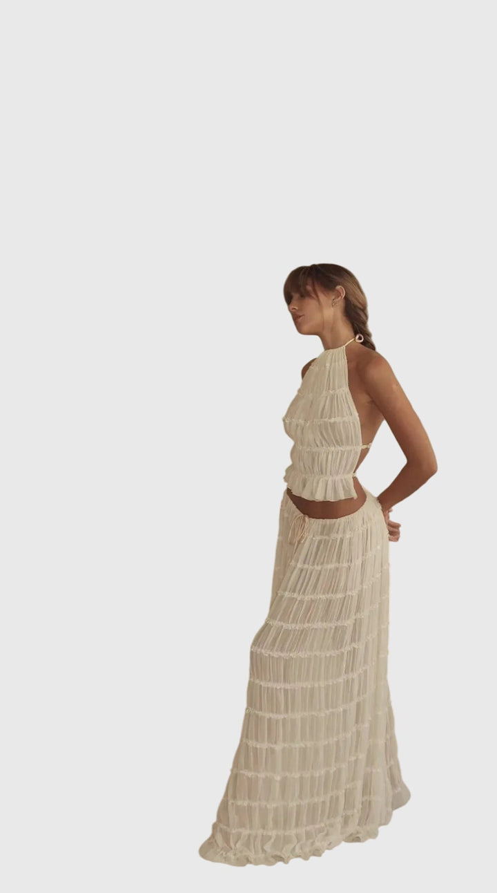 "Alessia" | Vestido de verano elegante con motivos naturales.