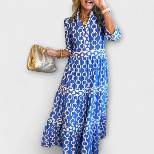 Vestidos midi con estampado de cadena