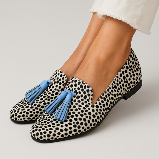 Mira | Zapatos loafers con pompones