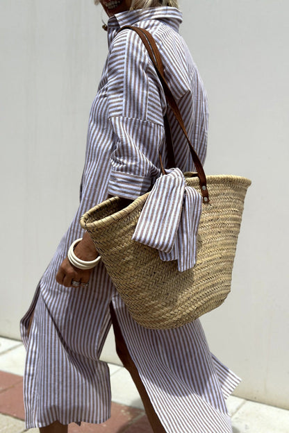 Vestidos de camisa elegantes con rayas