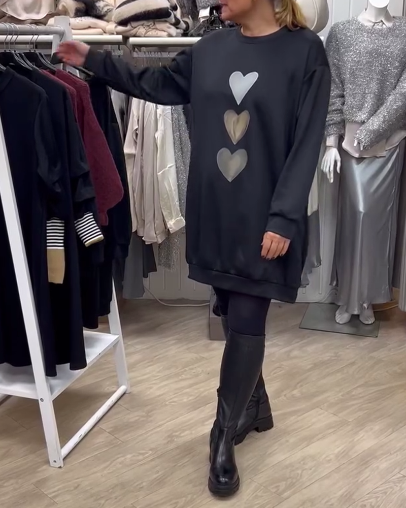 Flossy | Sudadera de Manga Larga con Estampado de Corazón