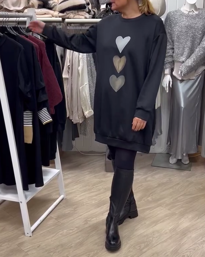 Flossy | Sudadera de Manga Larga con Estampado de Corazón