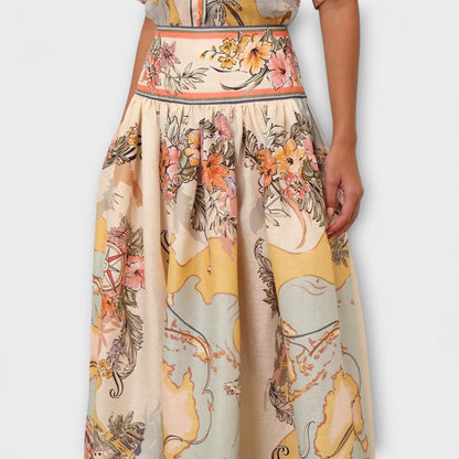 Falda mini A-line vintage elegante