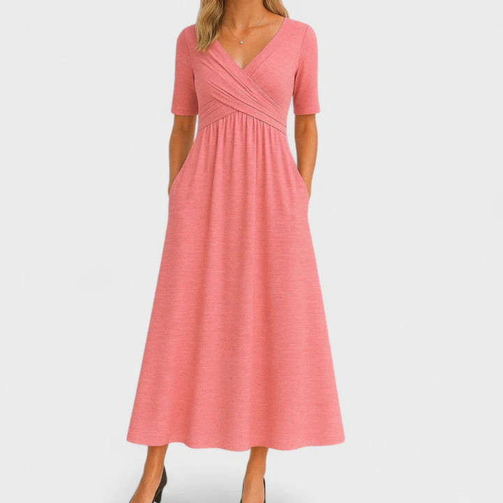 Isabella™ | Vestido cruzado con mangas cortas