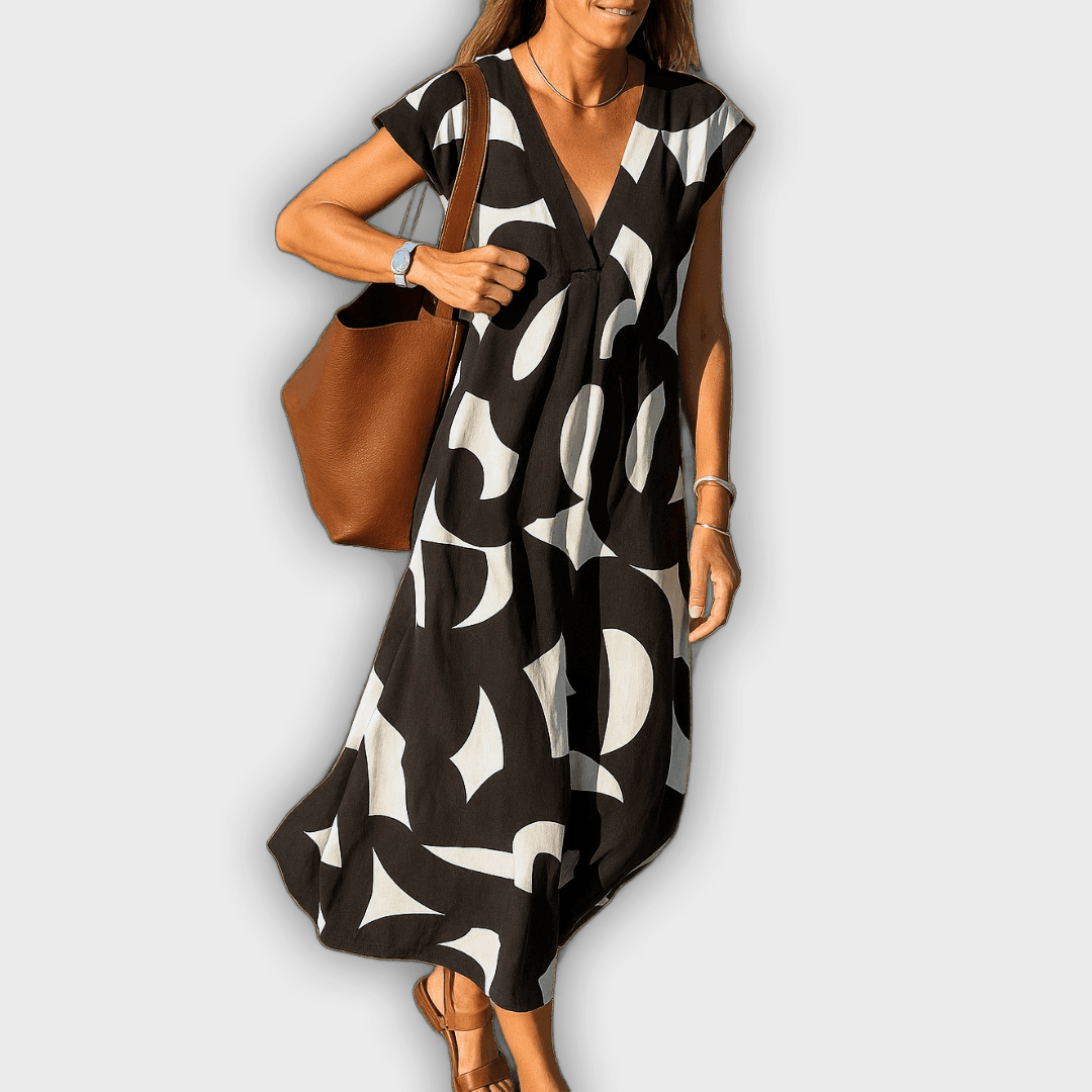 Vestido ligero y femenino V-Cuello Cecilia™