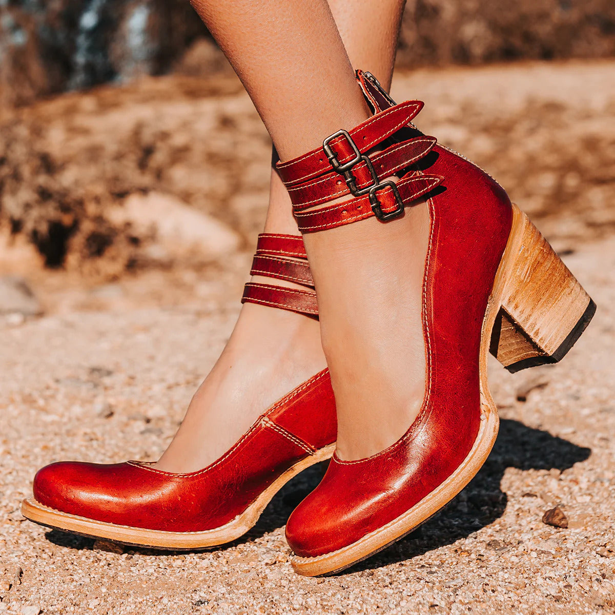 Ginerva™ | Zapatos de tacón con múltiples correas y tacón ancho