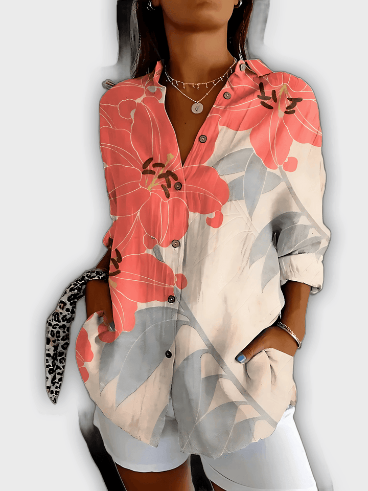 Camisa de flores elegante Ivy - Comodidad y estilo diario